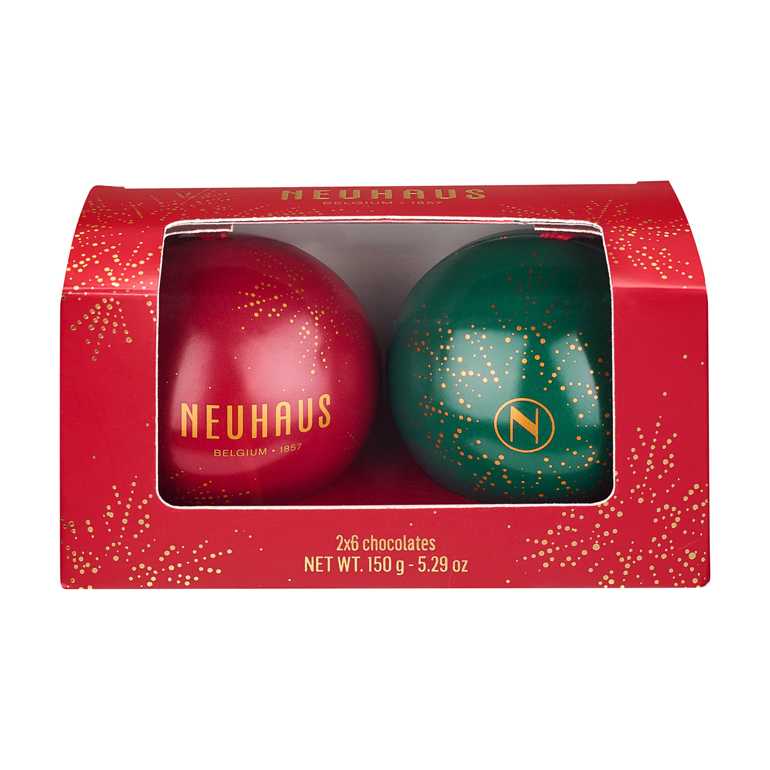 Chocolate Holiday Ornaments (Set of 2 with 6 pieces each) - Neuhaus