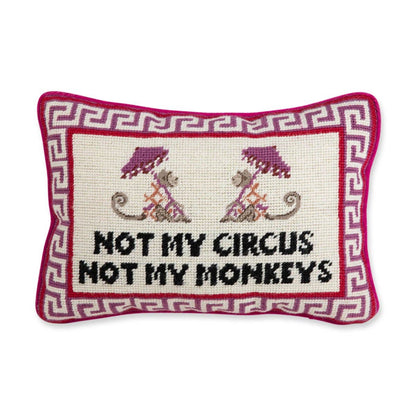 Pillow, 'Not My Circus...' Needlepoint (10in x 14in)