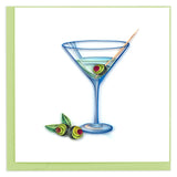 Card, Gin Martini - Quilling Card (6in sq, with envelope)