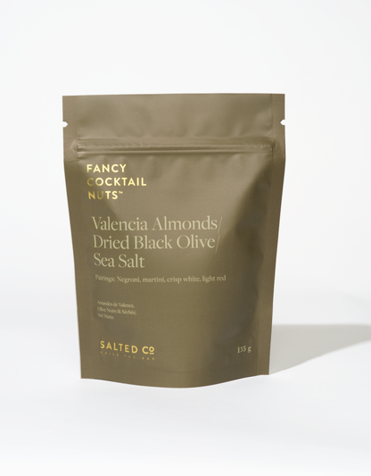 Valencia Almonds, Dried Black Olive, Sea Salt - Salted Co. (4.8oz / 135g)