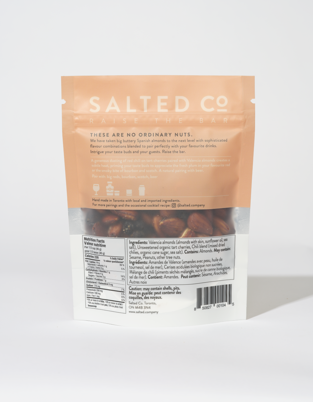 Valencia Almonds, Organic Tart Cherry & Spicy Chili - Salted Co.