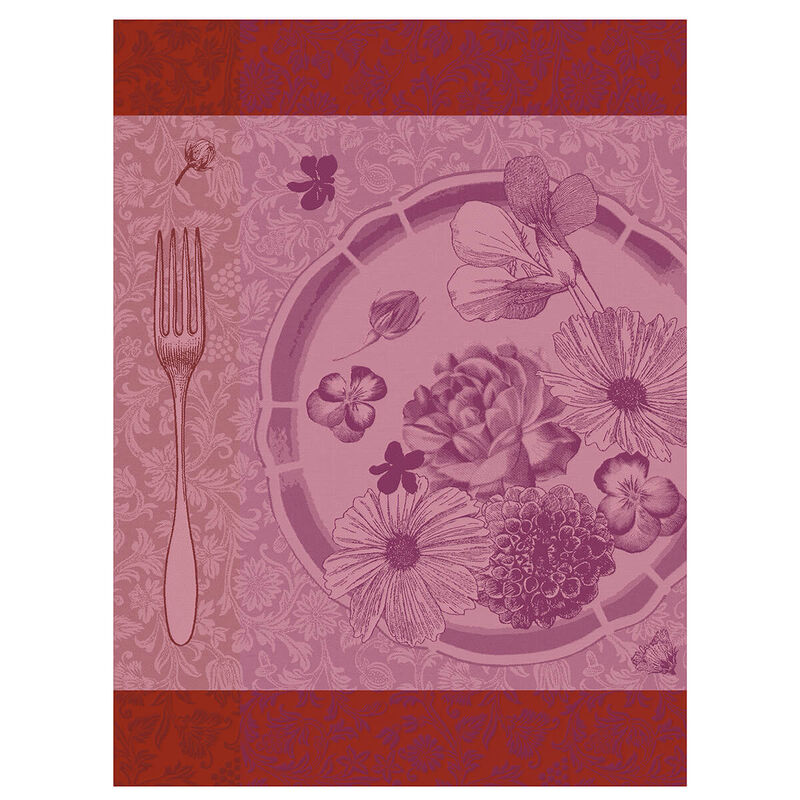 Tea Towel Fleurs À Croquer (Flower) - Le Jacquard Français (24in x 31in)