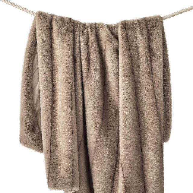Signature Series Vintage Mink Faux Fur Throw (60in x 72in)