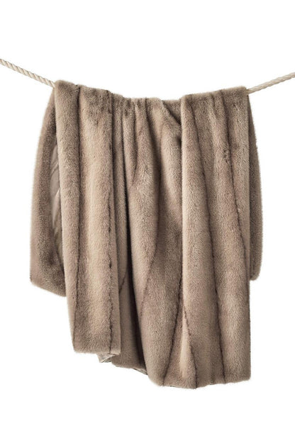 Signature Series Vintage Mink Faux Fur Throw (60in x 72in)