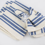 Dinner Napkin, French Blue Stripe Cotton (20in, Set of 4)