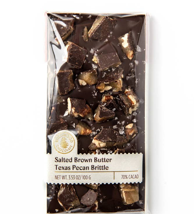 Salted Brown Butter Texas Pecan Brittle - Wildwood Chocolate (100g)