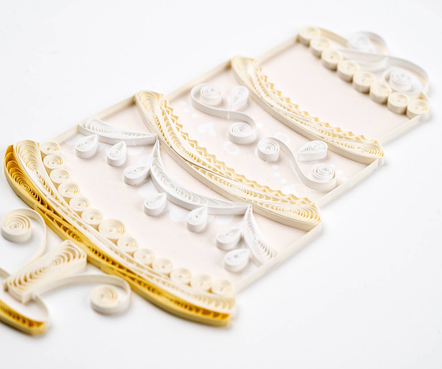 Card, Elegant Wedding Cake - Quilling Card