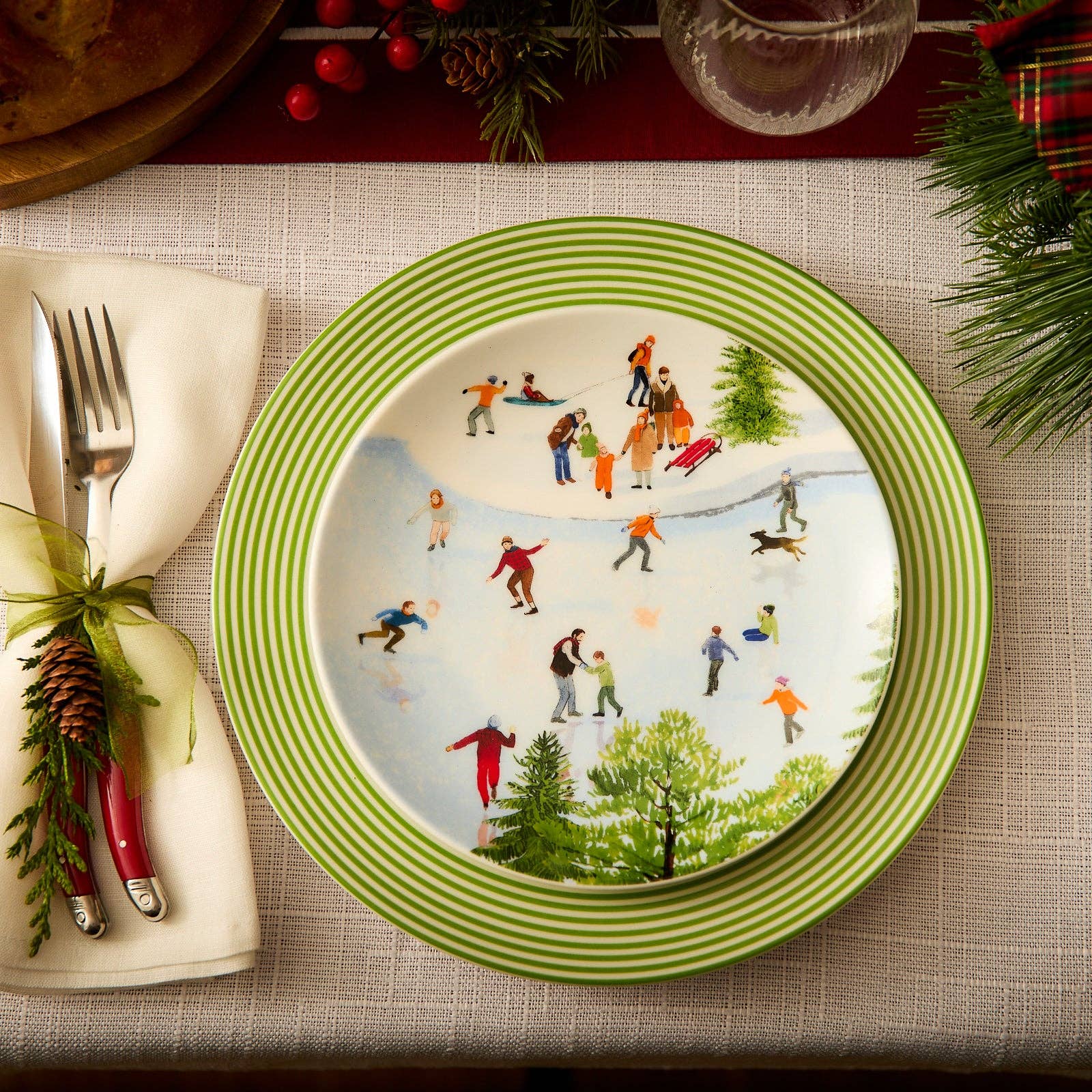 Winter Wonderland Plates, Felix Doolittle (Set of 4) - Caskata (8.5in)
