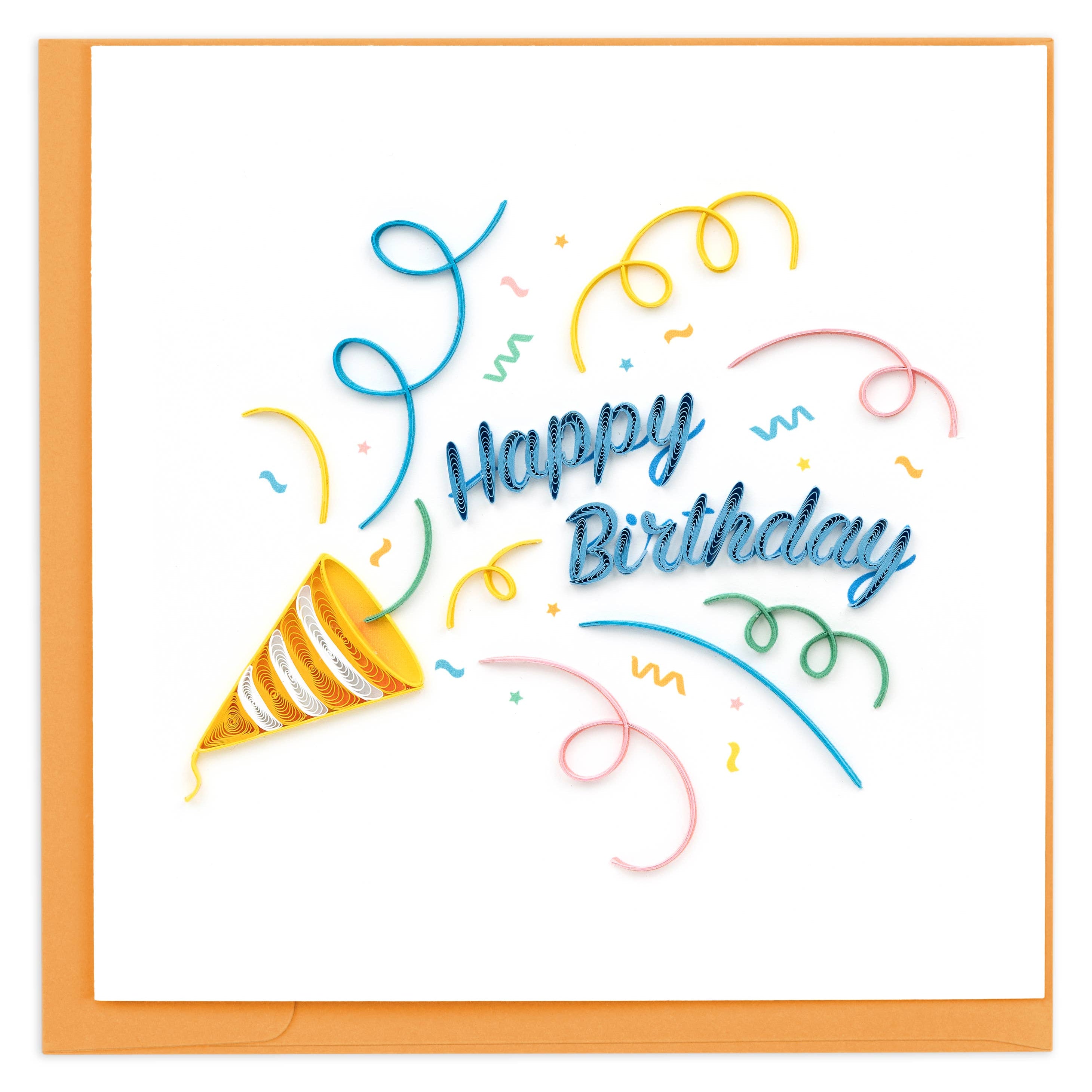 Card, Birthday Confetti - Quilling Card (6in sq, with envelope)