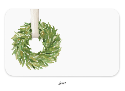 Place Cards, Classic Wreath - E. Frances Paper (85 cards, 3.5in x 2in)