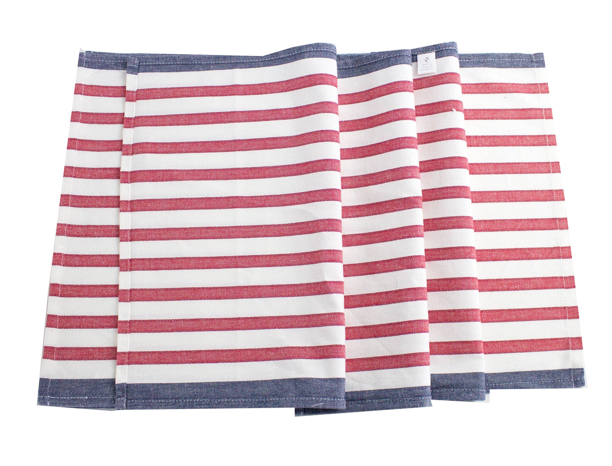 Striped Placemats, Red & Blue (14in x 20in)