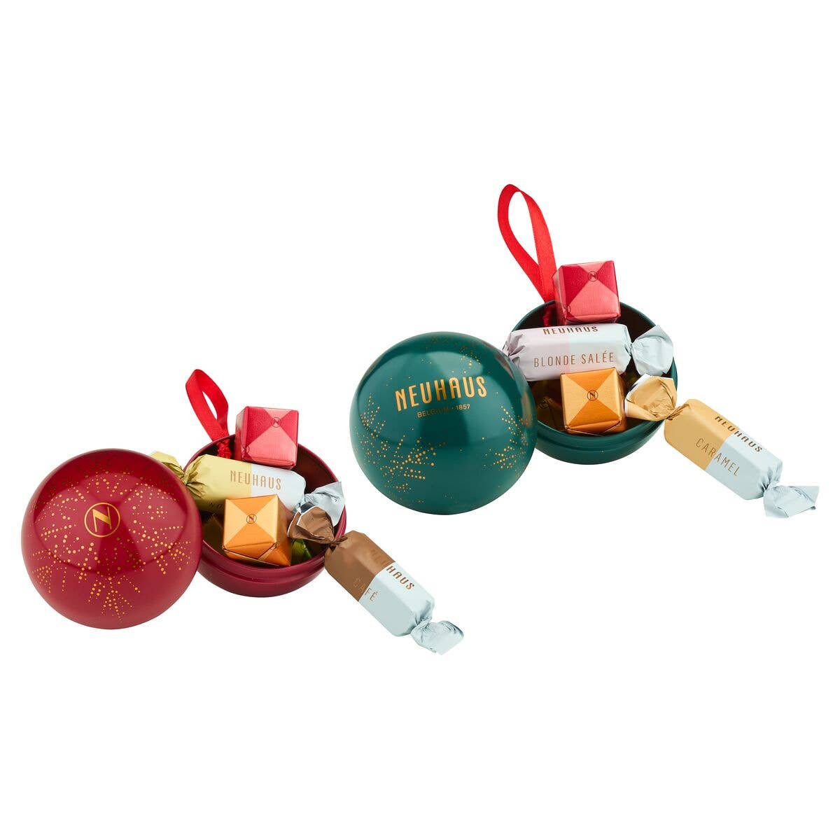 Chocolate Holiday Ornaments (Set of 2 with 6 pieces each) - Neuhaus