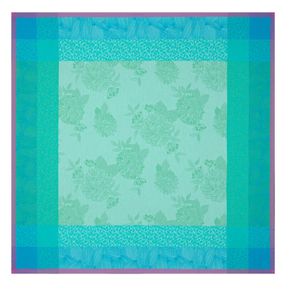 Table Cloth Parfums de Bagatelle, Hydrangea - Le Jacquard Français (47in x 47in)
