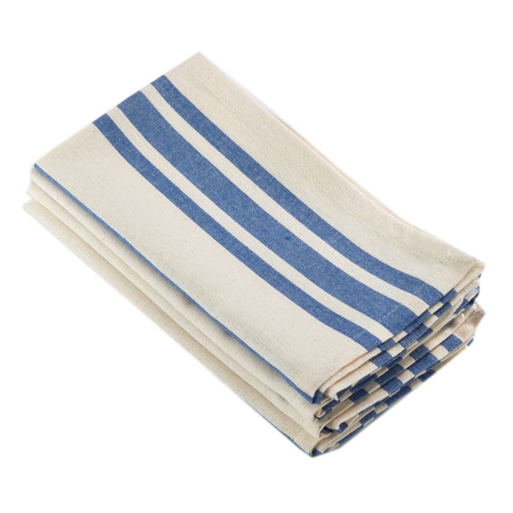 Dinner Napkin, French Blue Stripe Cotton (20in, Set of 4)