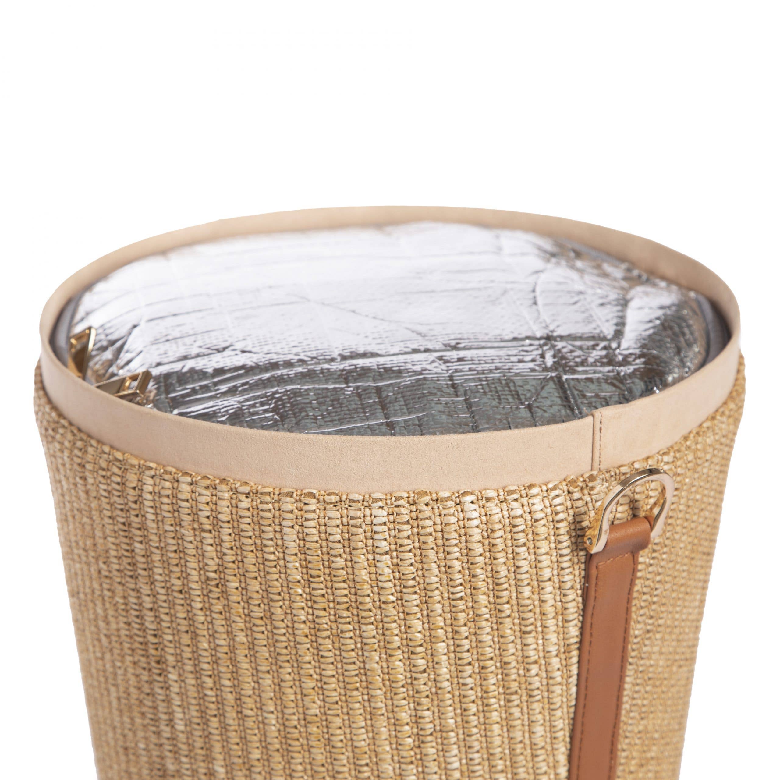 Jackie Picnic Basket, Black - Jackie Crowe (10.5in Dia x 11.25in H)