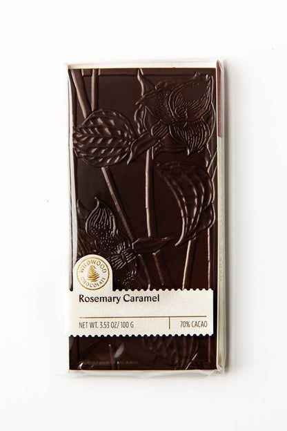 Rosemary Caramel Chocolate - Wildwood Chocolate (85g)