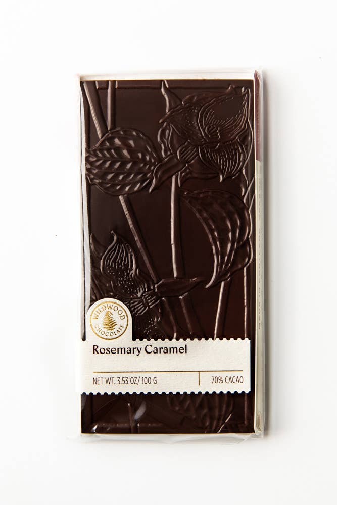 Rosemary Caramel Chocolate - Wildwood Chocolate (85g)