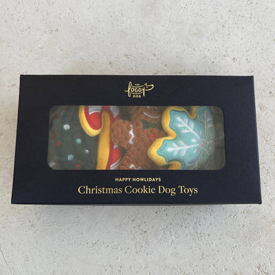 Christmas Cookie Dog Toys (Boxed Set of 4) - The Foggy Dog (4in)