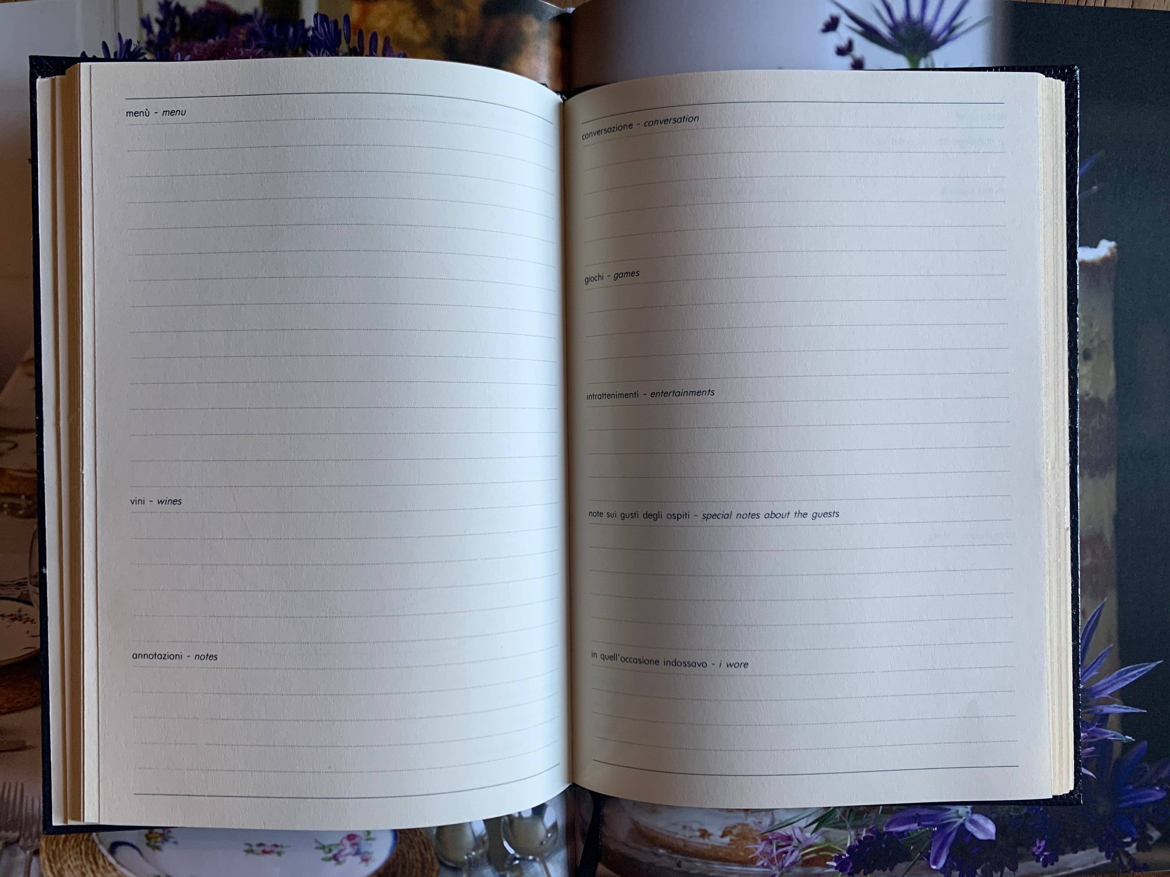 Dinner Parties Book, Dark Green - Sloane Stationary (A5 14.5cm x 21.5cm)