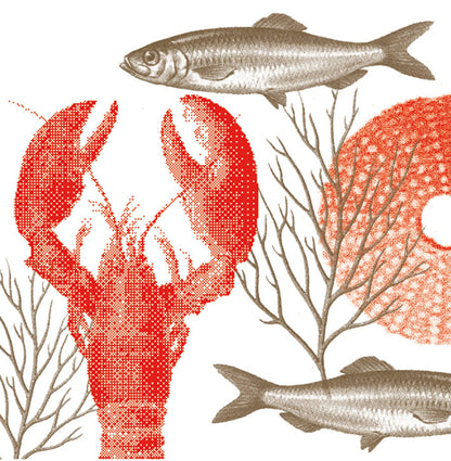 Cocktail Napkin, Lobster - Françoise Paviot