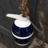Ceramic Buoy, Navy Blue Striped