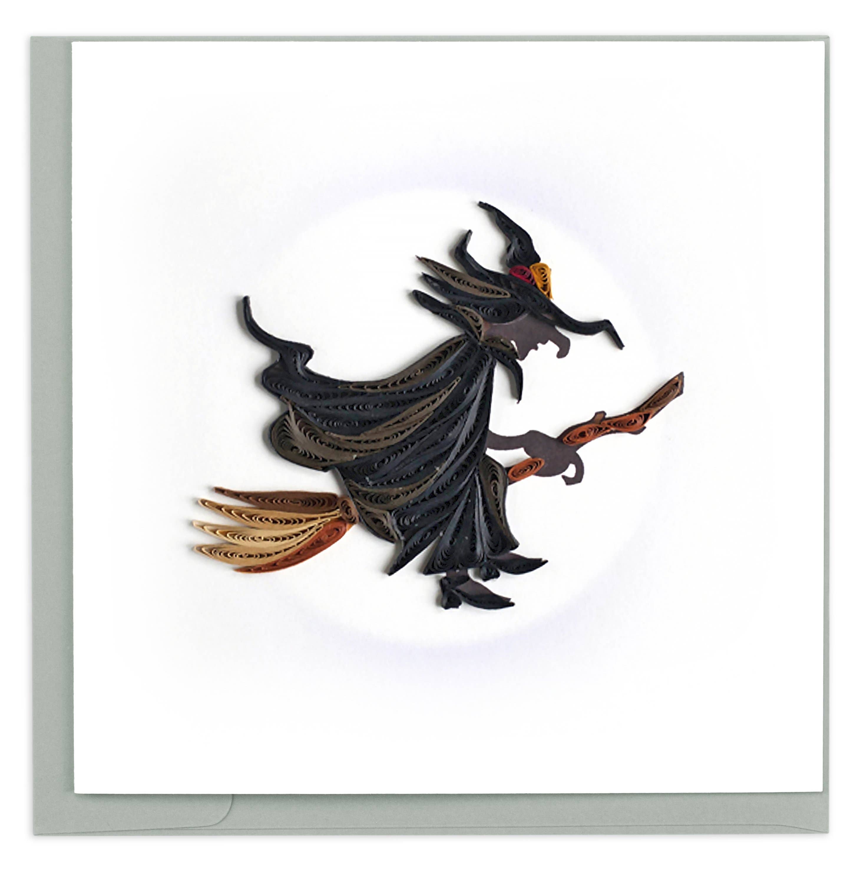 Card, Witch - Quilling Card (6in sq, with envelope)