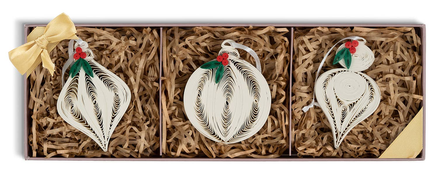 Ornament, Quilled Christmas Ornaments Box Set - Quilling Card