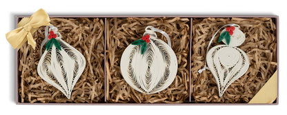 Ornament, Quilled Christmas Ornaments Box Set - Quilling Card