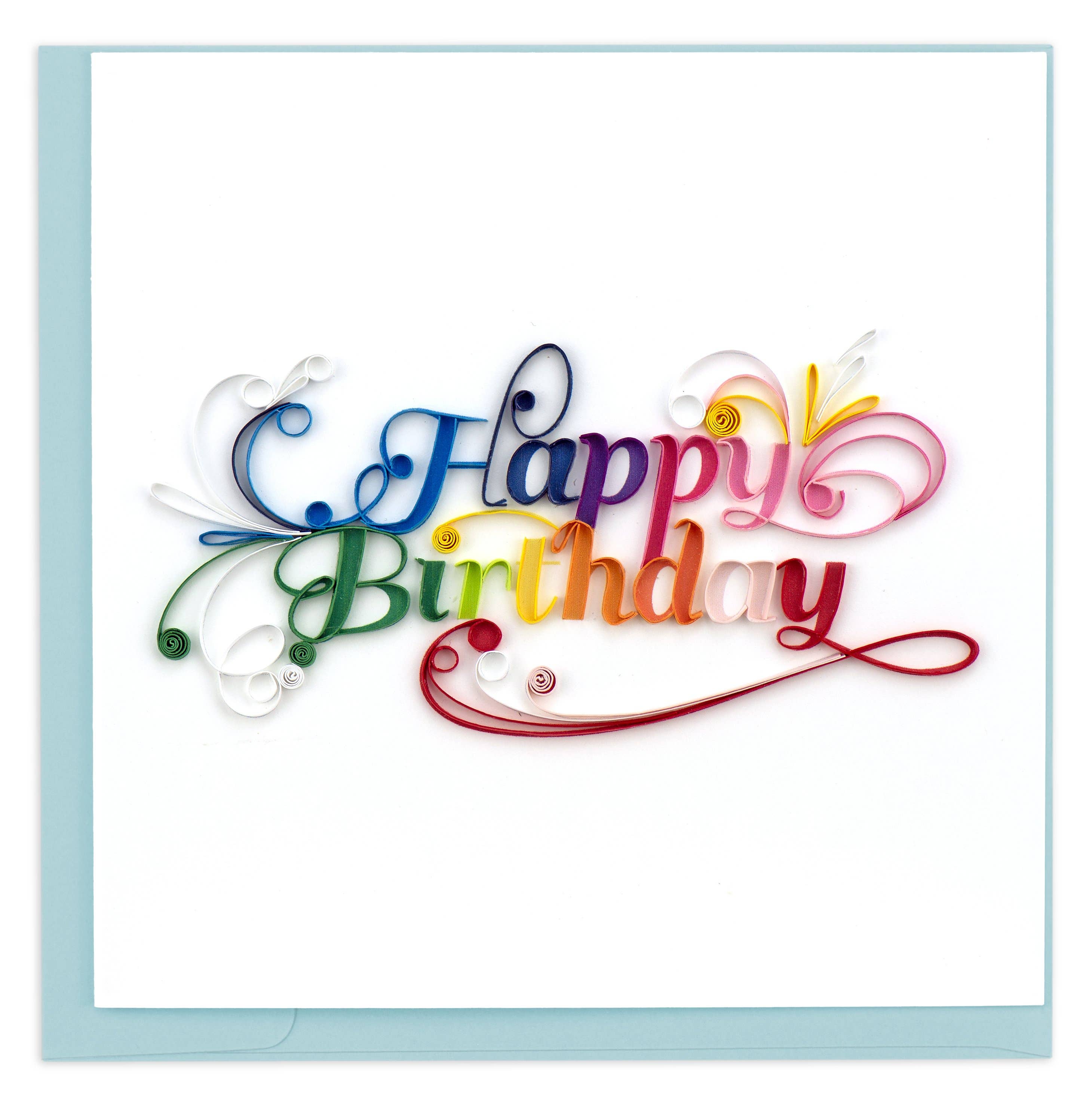 Card, Happy Birthday - Quilling Card (6in sq, with envelope)