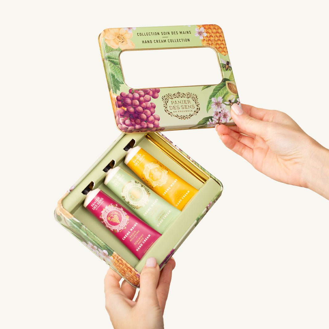 Hand Care Gift Set (Grape, Almond, & Honey) - Panier des Sens (3x 1oz / 30ml)