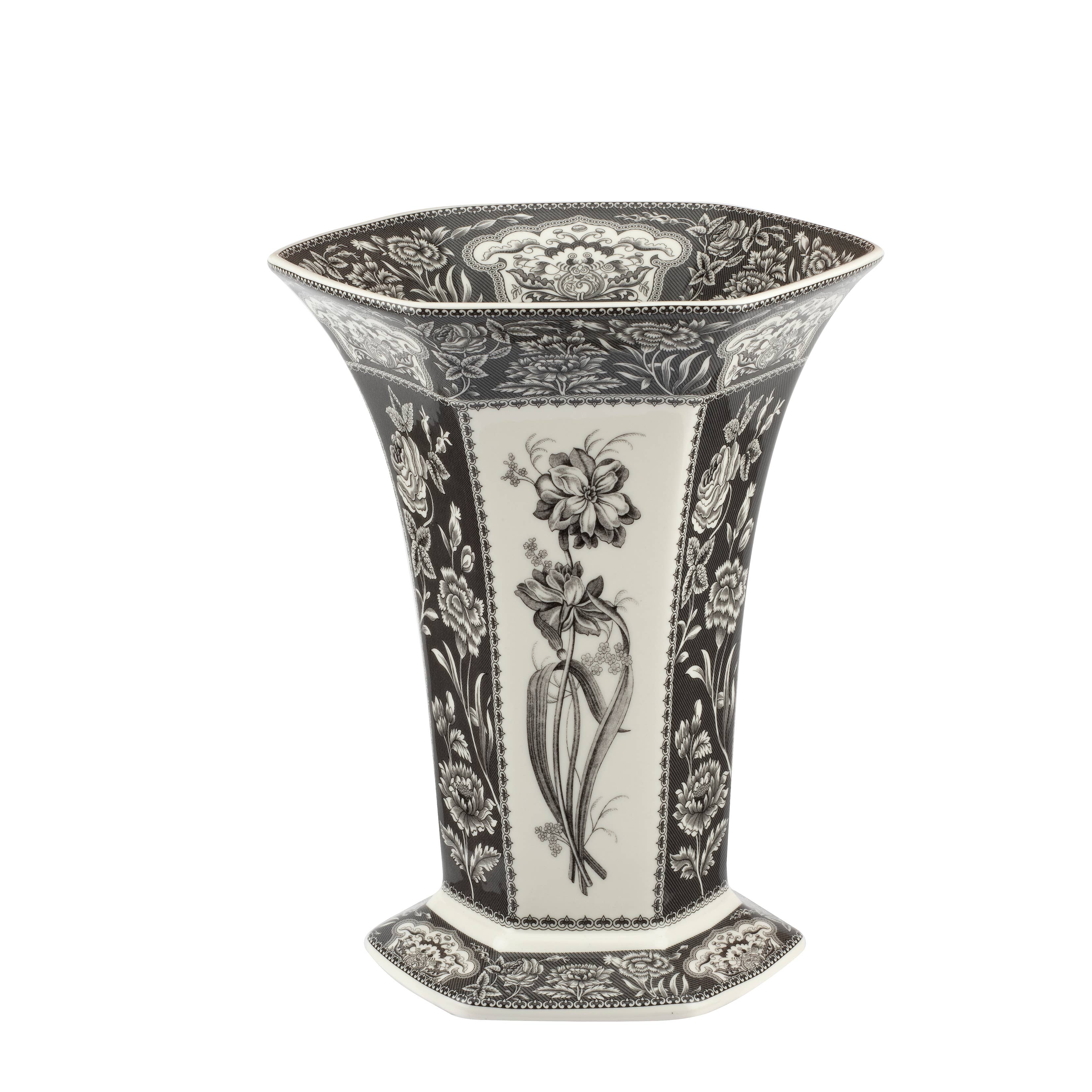 Heritage Floral Hexagonal Vase - Spode (10.5in)