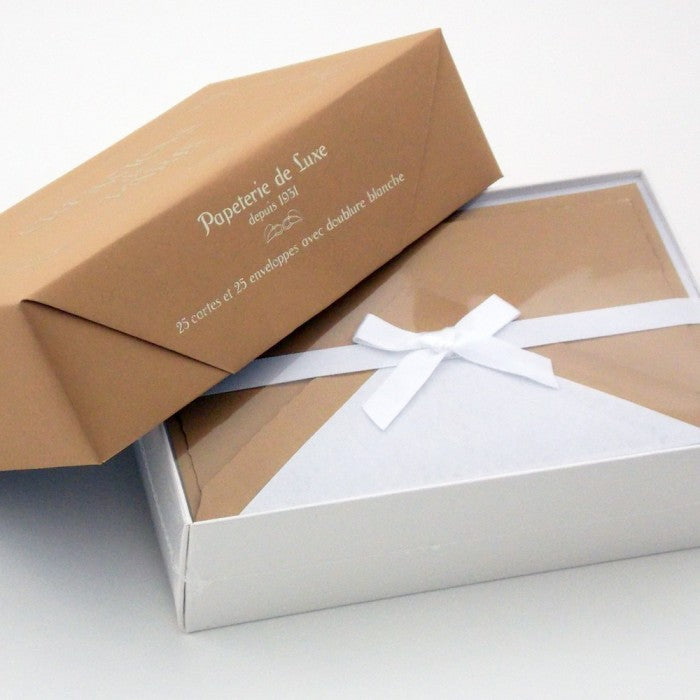 Deckle Edge Cards (Nut) with Lined Envelopes - Rossi 1931 (25 count)