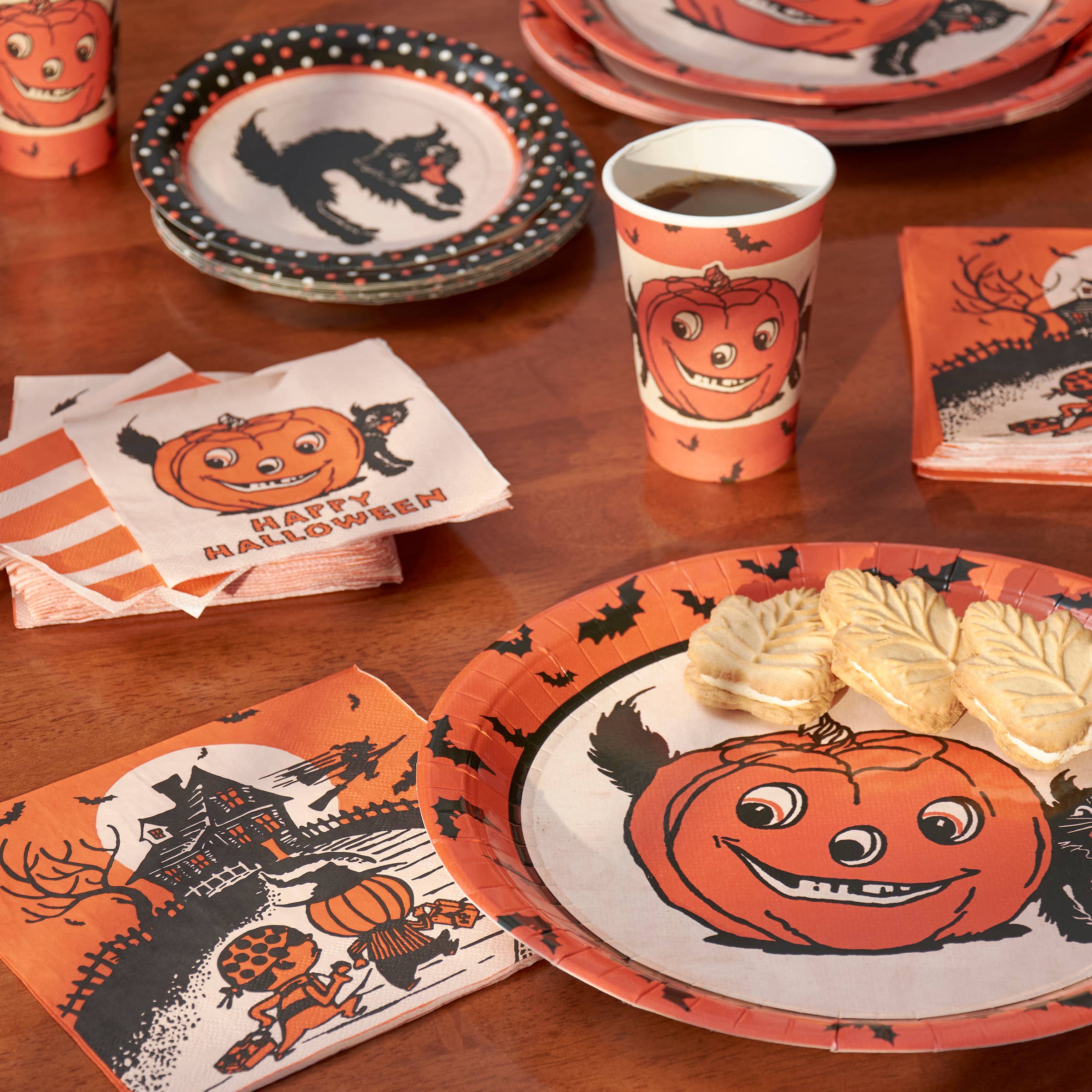 Cocktail Napkins, Vintage Halloween (Set of 20, 5in sq)