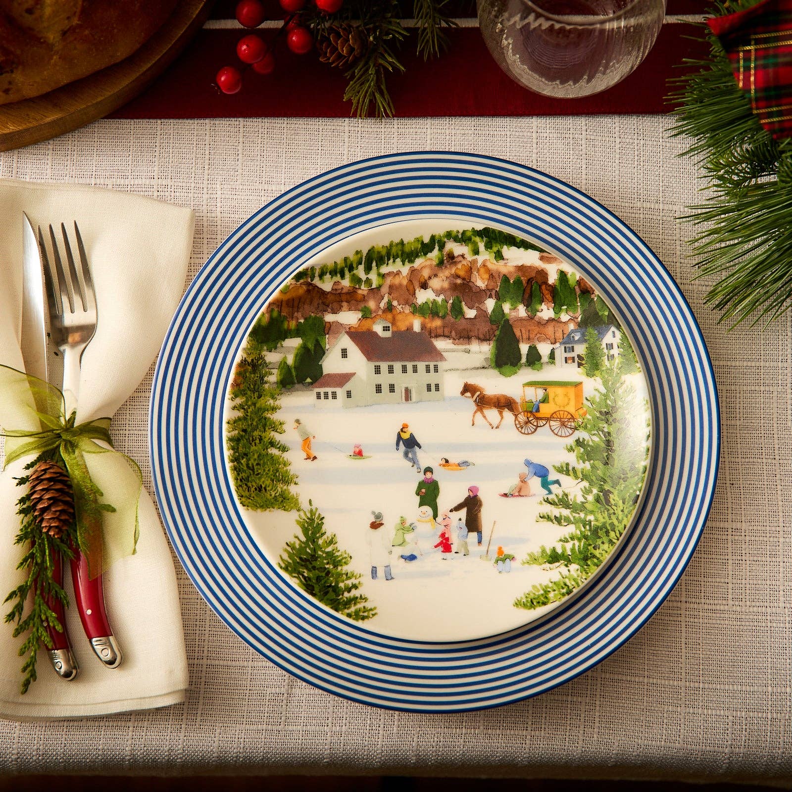 Winter Wonderland Plates, Felix Doolittle (Set of 4) - Caskata (8.5in)