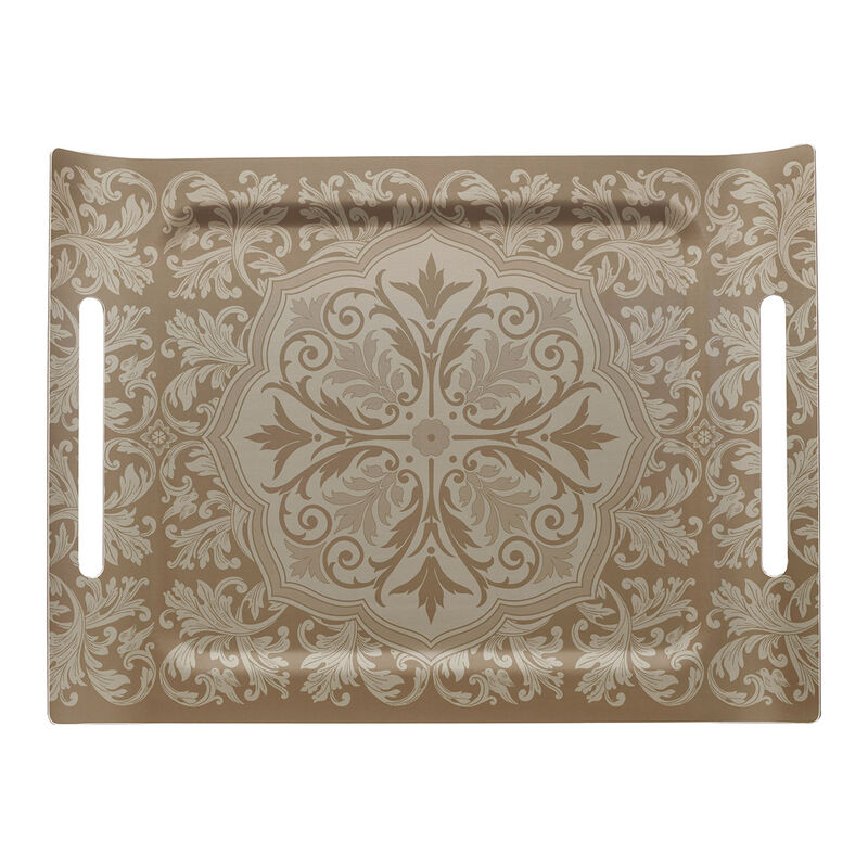 Tray Armoiries, Brown (Birch) - Le Jacquard Français (23in x 16in)