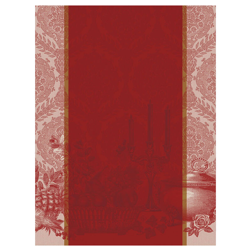Tea Towel Festin, Red - Le Jacquard Français (24in x 31in)