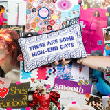 Pillow, 'High-End Gays' Needlepoint - Furbish Studio (8in x 14in)