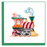 Card, Christmas Train - Quilling Card (6in sq, with envelope)