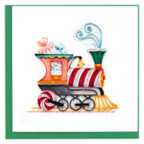 Card, Christmas Train - Quilling Card (6in sq, with envelope)