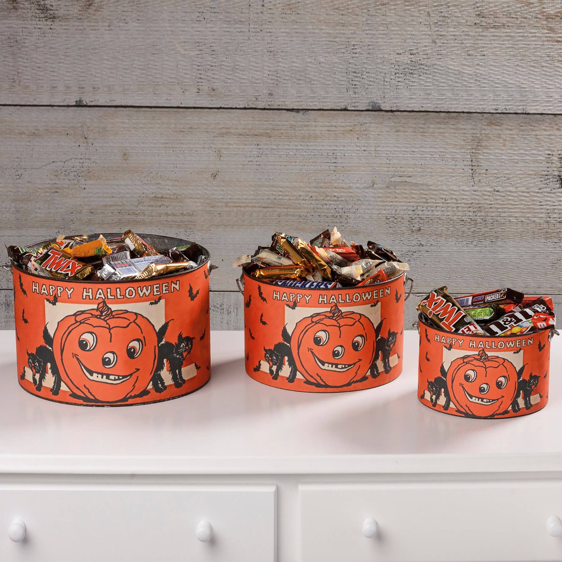 Vintage Bucket, Happy Halloween
