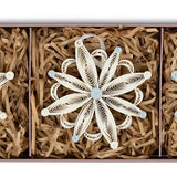 Ornaments, Quilled Snowflake Ornaments Box Set - Quilling Card