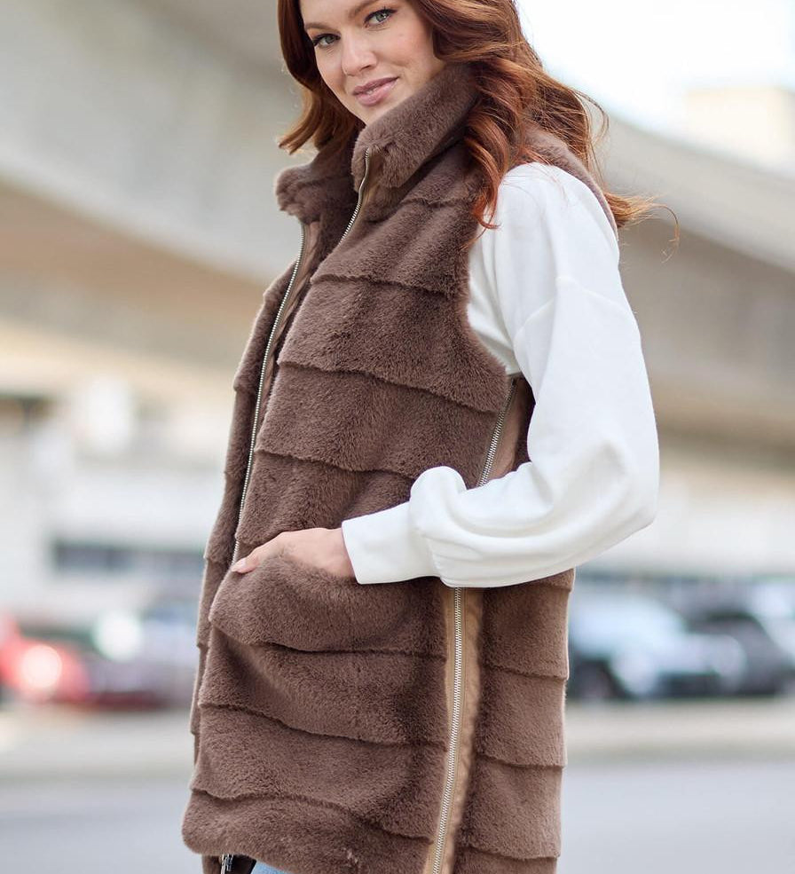 Faux Fur Weekender Vest - Fabulous Furs