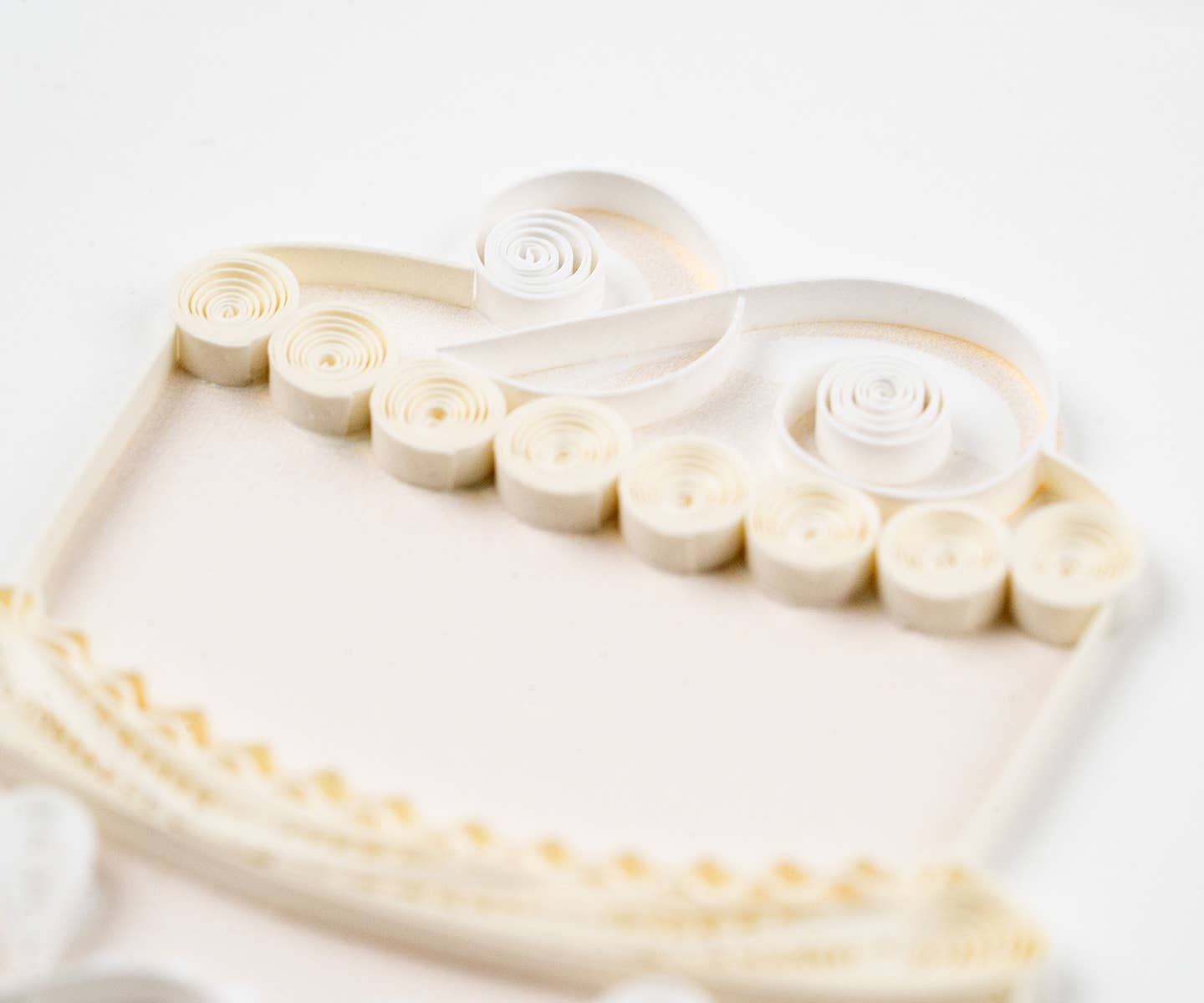 Card, Elegant Wedding Cake - Quilling Card