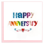 Card, Happy Anniversary - Quilling Card (6in sq, with envelope)