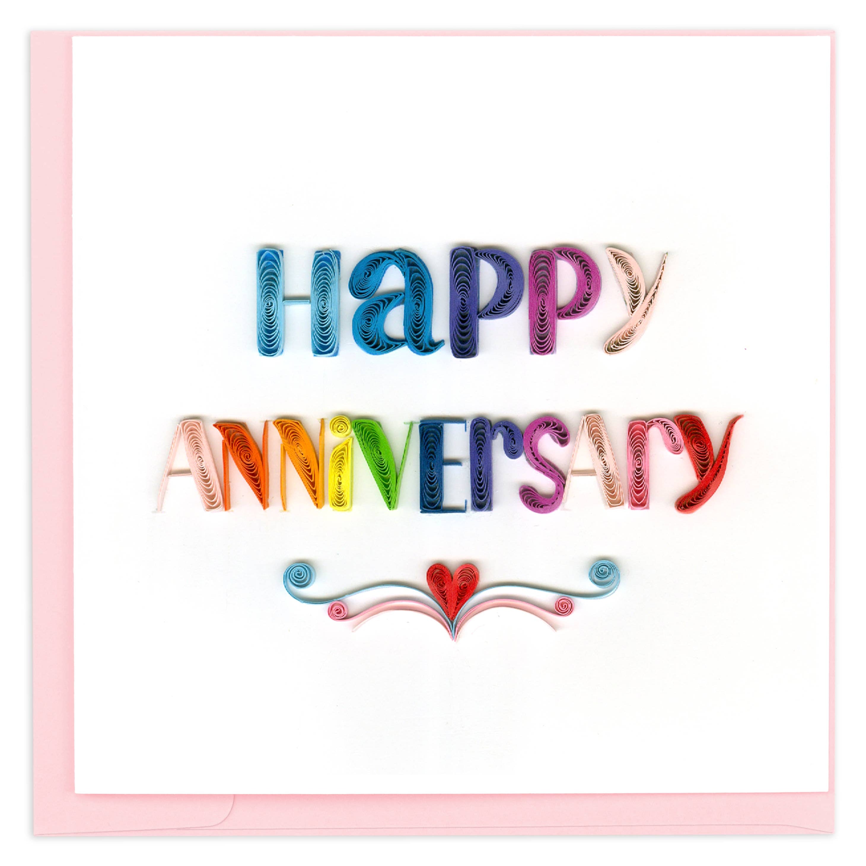 Card, Happy Anniversary - Quilling Card (6in sq, with envelope)
