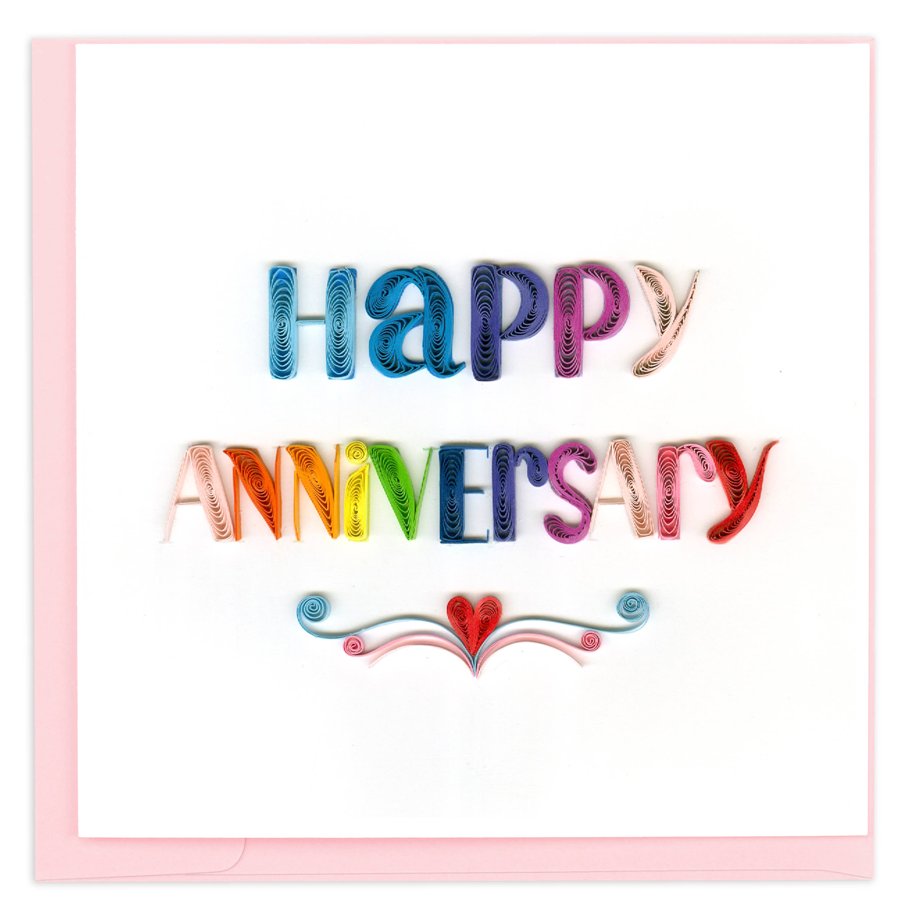 Card, Happy Anniversary - Quilling Card (6in sq, with envelope)