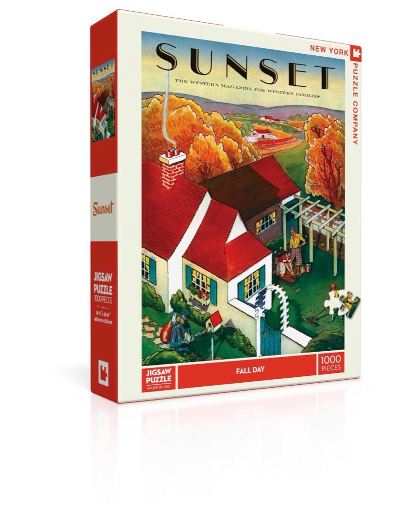 Jigsaw Puzzle, Fall Day (Sunset) - New York Puzzle Company (1,000 pieces)