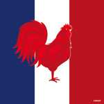 Cocktail Napkin, French Flag - Françoise Paviot