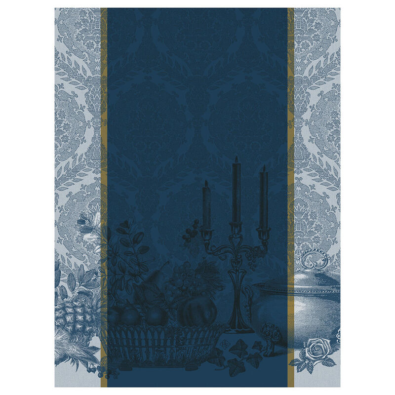 Tea Towel Festin, Blue - Le Jacquard Français (24in x 31in)
