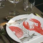 Cocktail Napkin, Lobster - Françoise Paviot